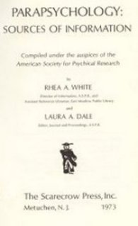 Frontispiece of the first edition of Parapsychology Sources of Information